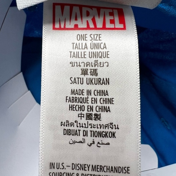 Disney Store New Ms. Marvel Logo Cap Baseball Hat Adults Blue Gold Red OS NWT - Picture 11 of 13